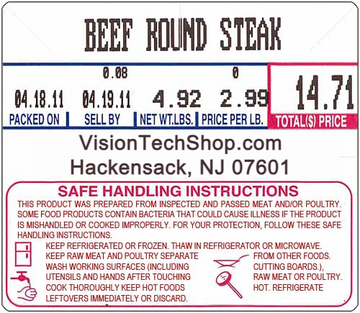 LST8030 Printing Scale Label, 58 x 50 mm, Non-UPC/Safe Handling 12 Rolls of 600 Labels